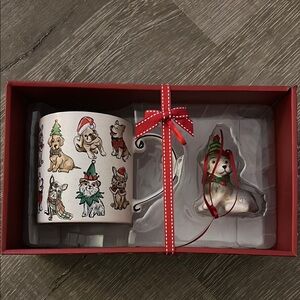 Festive Dog Mug and Ornament Set